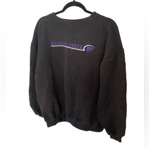 Vintage Lee Kansas State Sweatshirt Crewneck Black Purple